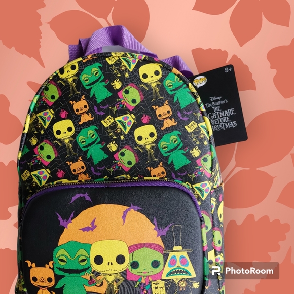 NWT Funko Nightmare Before Christmas BLACKLIGHT Mini Backpack - Picture 1 of 10